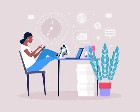Procrastination Stock Illustration