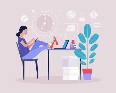 Procrastination Ilustração Stock