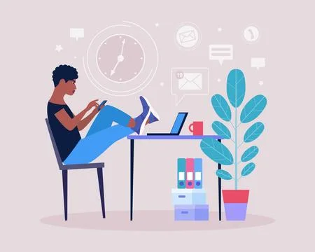 Procrastination Stock Illustration
