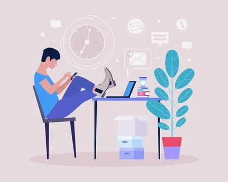Procrastination Stock Illustration