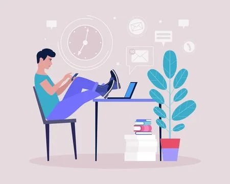Procrastination Stock Illustration