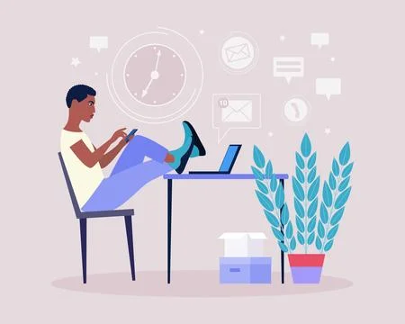 Procrastination Stock Illustration