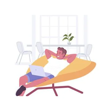 Procrastination isolated cartoon vector illustrations. Stock Illustration