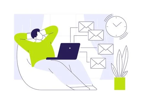 Procrastination isolated cartoon vector illustrations. Stock Illustration