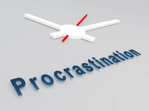 Procrastination time concept Illustrazione stock