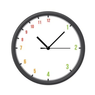 The Procrastinator clock. Isolated Vector Illustration Stock Illustration