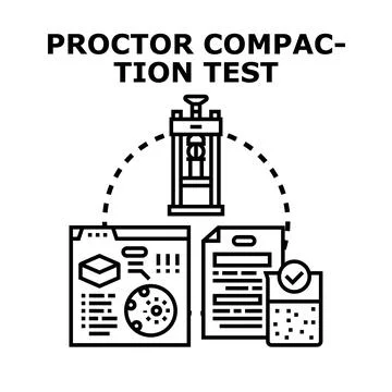 Proctor compaction test for geotechnical engineering analysis 스톡 일러스트