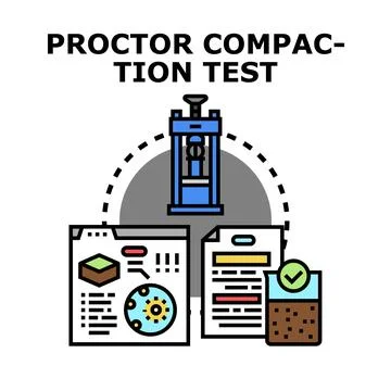 Proctor compaction test for geotechnical engineering analysis イラスト素材