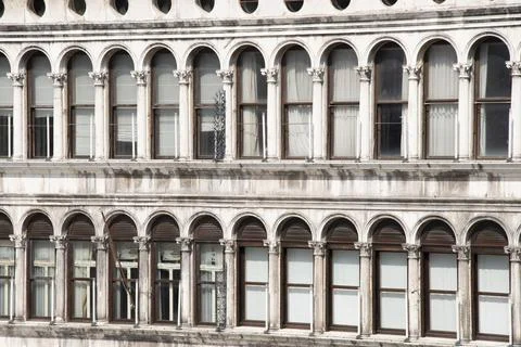 The Procuratie Vecchie, elevation in Piazza San Marco, city of Venice, Italy, Stock-Fotos