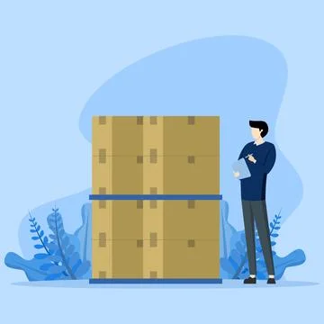 Procurement and asset management concept Stock Illustration