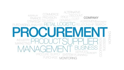 Procurement animated word cloud, text design animation. Kinetic typography. Stock Footage 74941131