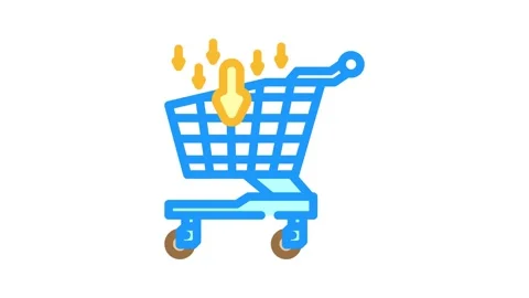 Procurement business process color icon animation Stock Footage 327262651