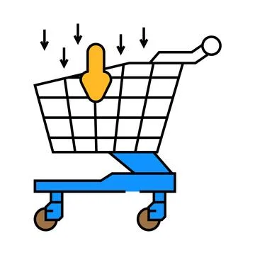 Procurement business process icon color illustration 스톡 일러스트