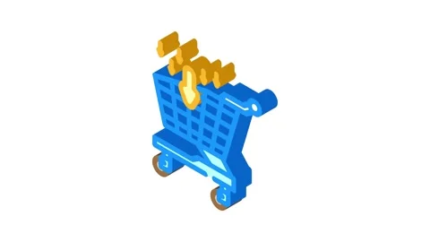 Procurement business process isometric icon animation Stock Footage 327284177