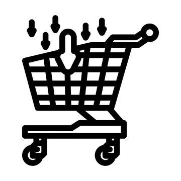 Procurement business process line icon vector illustration Stock Illustration