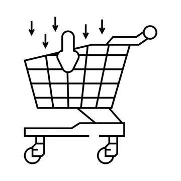 Procurement business process line icon vector illustration Stock Illustration
