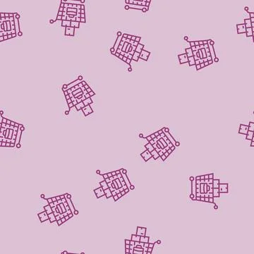 Procurement business process line seamless pattern Stockillustratie