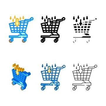 Procurement business process pack color icon vector Stock Illustration