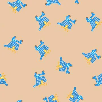 Procurement business process vector seamless pattern 스톡 일러스트