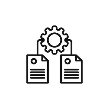 Procurement icon logo sign vector outline Stock Illustration