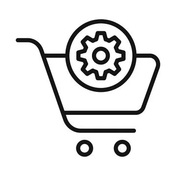 Procurement icon mark in filled style Stock Illustration