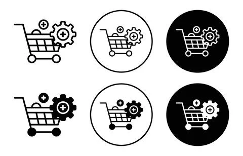Procurement icon Outline flat Icon Stock Illustration