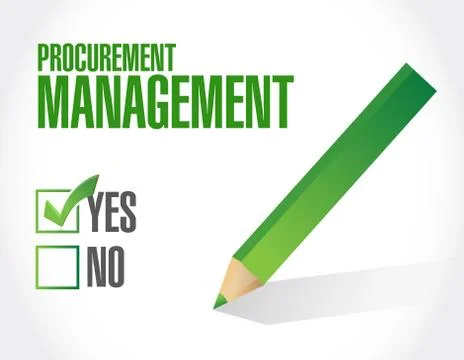 Procurement Management approval sign concept Stock Illustration