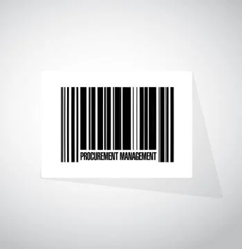 Procurement Management barcode sign concept Stock-Illustration