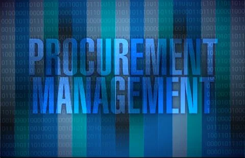 Procurement management binary illustration Illustrazione stock