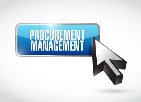 Procurement Management button sign concept Stock Illustration