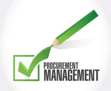 Procurement Management check mark sign concept Stock Illustration