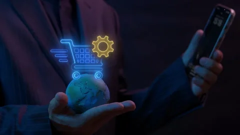Procurement Management Industry for supply chain and retail logistics concept. Stock Footage 313372116