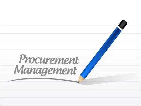 Procurement Management message sign concept Stock Illustration