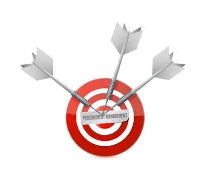 Procurement Management target sign concept Stock Illustration