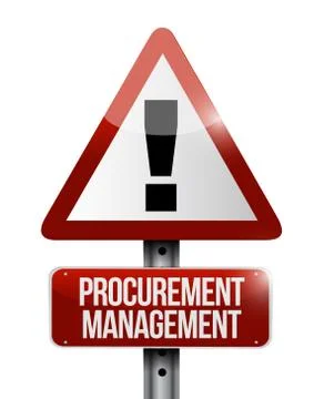 Procurement Management warning sign concept Stock Illustration