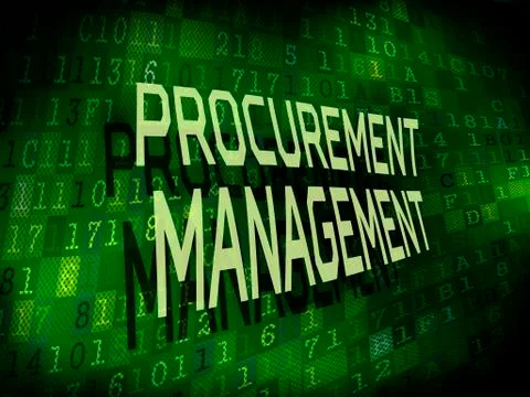 Procurement management words isolated on digital background 库存插图
