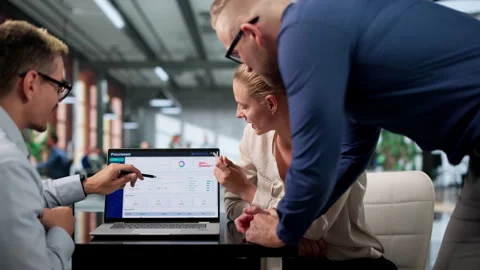 Procurement Manager Leads Diverse Team Discussing E-procurement Software Stock Footage 336787954