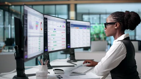 Procurement Manager Reviews Purchase Requisition Workflow Stock Footage 344719635