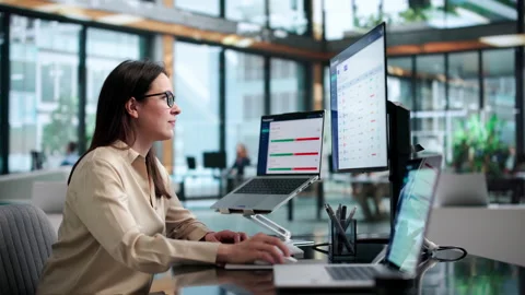 Procurement Manager Reviews Supplier Contracts Stock Footage 337639616
