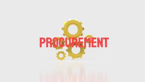 Procurement Process and Strategic Supply Management Concept 3d render. Stock Illustration