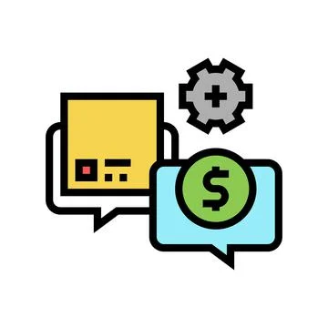 Procurement process color icon vector illustration Stock Illustration
