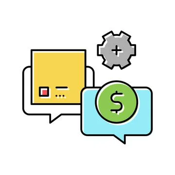 Procurement process color icon vector illustration Stock Illustration