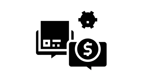 Procurement process glyph icon animation Stock Footage 164221625