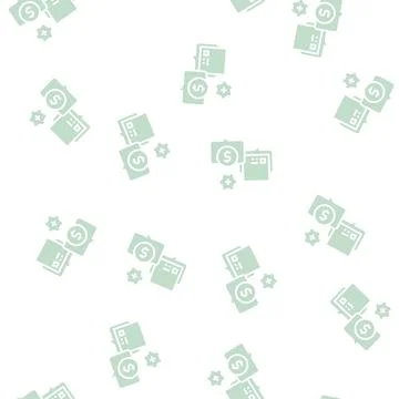 Procurement process glyph seamless pattern Stock Illustration