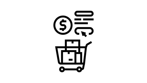 Procurement process line icon animation Stock Footage 326121550