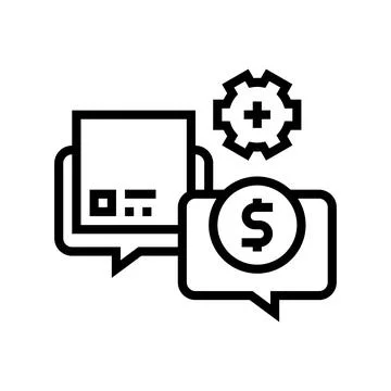 Procurement process line icon vector illustration Stock Illustration
