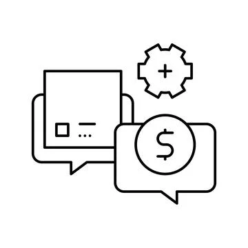 Procurement process line icon vector illustration Stock Illustration