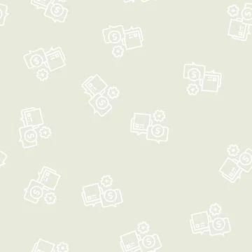 Procurement process line seamless pattern Stock Illustration