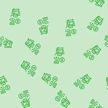 Procurement process line seamless pattern 스톡 일러스트