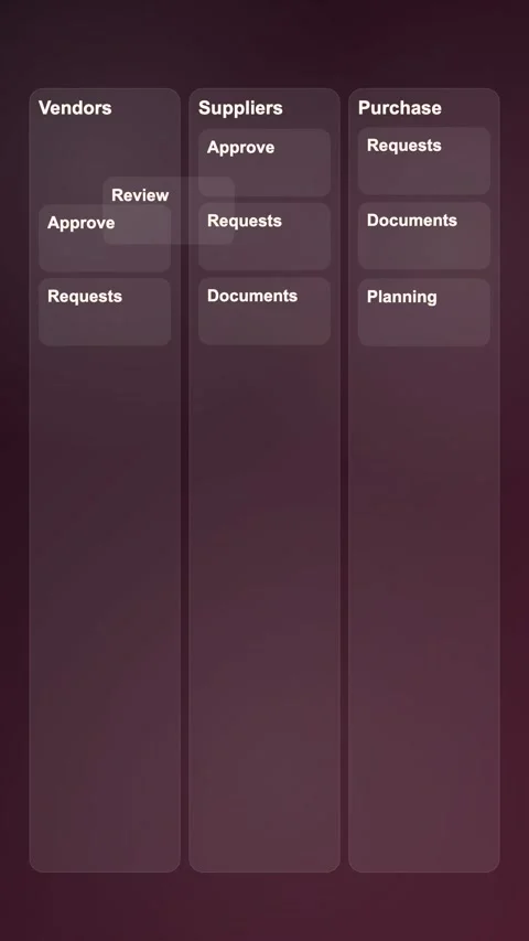 Procurement Request Inbox SaaS UI Animation Vidéo 345157069